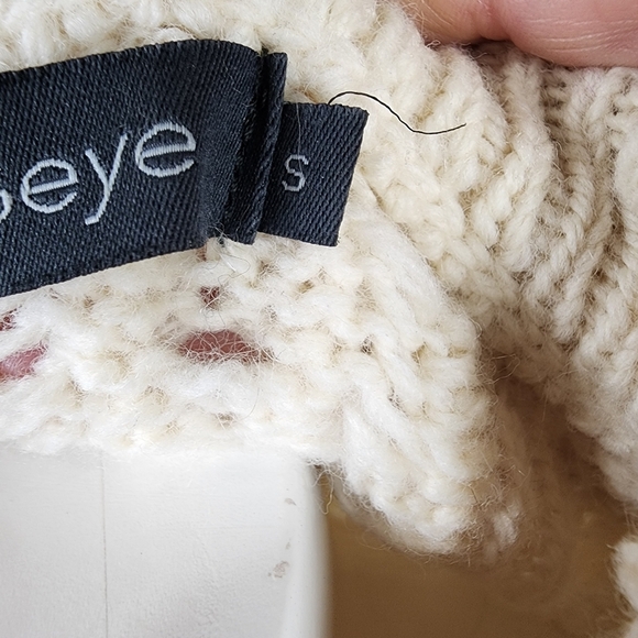 Irelandseye Cara Crew Neck 100% Virgin Wool Cream Size Small Fisherman - Picture 12 of 14